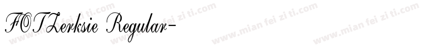 FOTZerksie Regular字体转换